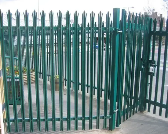 High-security W profile fence for industrial protection.